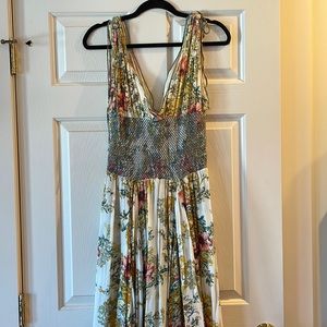 RARE Free People One lattice floral maxi dress